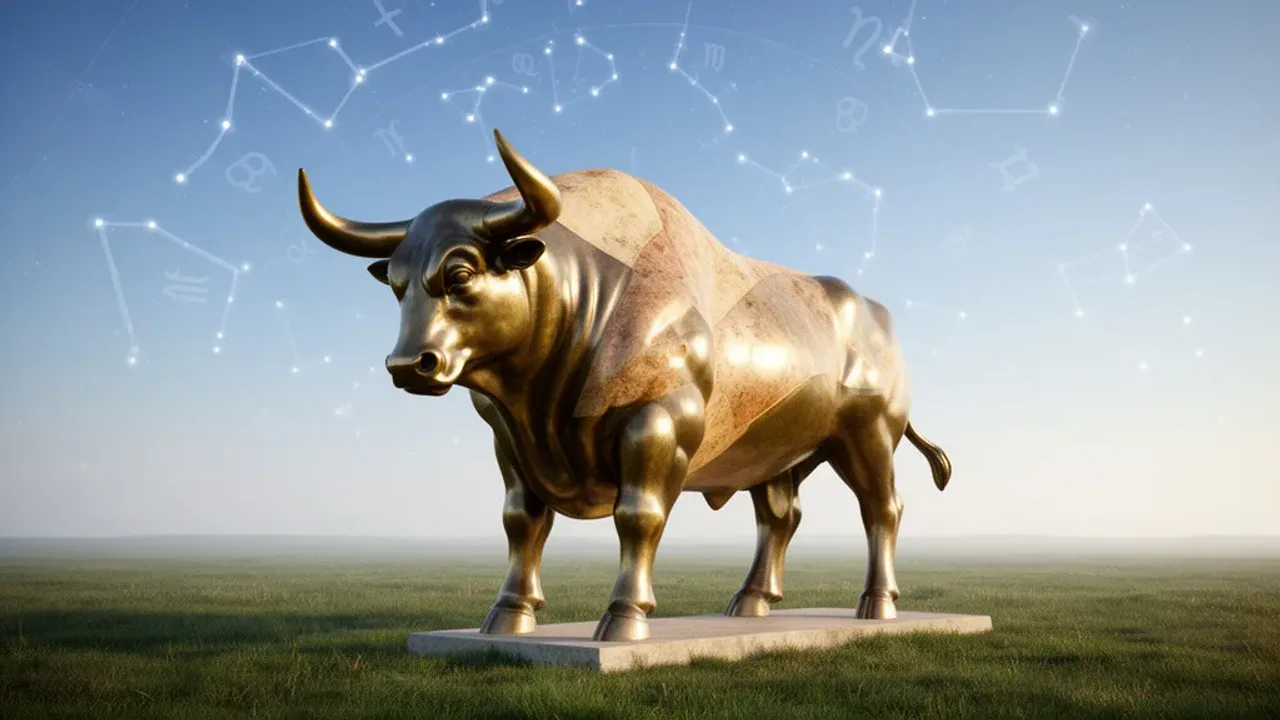 25 kwietnia znak zodiaku: Horoskop urodzeniowy i charakterystyka Byka 2025 Minimalistyczna ilustracja konstelacji Byka jako 25 kwietnia znak zodiaku na tle ziemi.