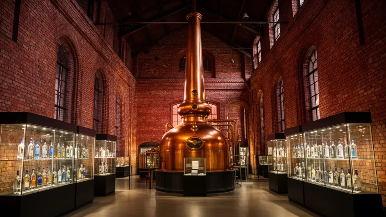 Muzeum wódki w Warszawie: kompletny przewodnik po Muzeum Polskiej Wódki Zabytkowy budynek Zakładu Rektyfikacji, w którym mieści się Muzeum wódki w Warszawie, z widocznymi miedzianymi alembikami.